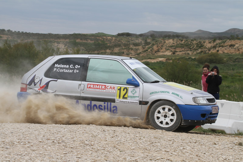 Asier Go&ntilde;i, primer piloto navarro  en un  Rallysprint de Andosilla dominado por euskaldunes